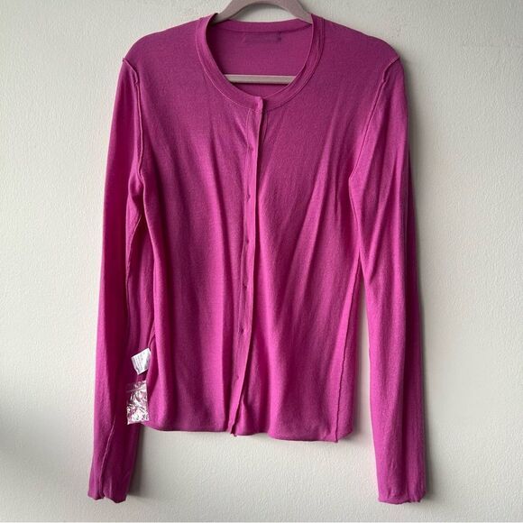Canelle Cashmere Cardigan in magenta - Picture 8 of 8